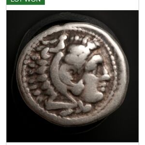 Ancient Silver Tetradachm Coin Alexander The GREAT